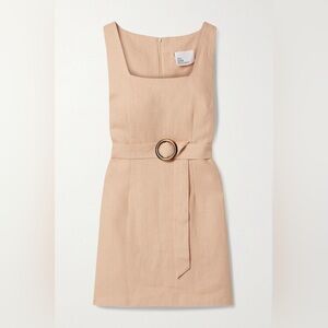 Lisa Marie Fernandez Beige linen belted dress 4